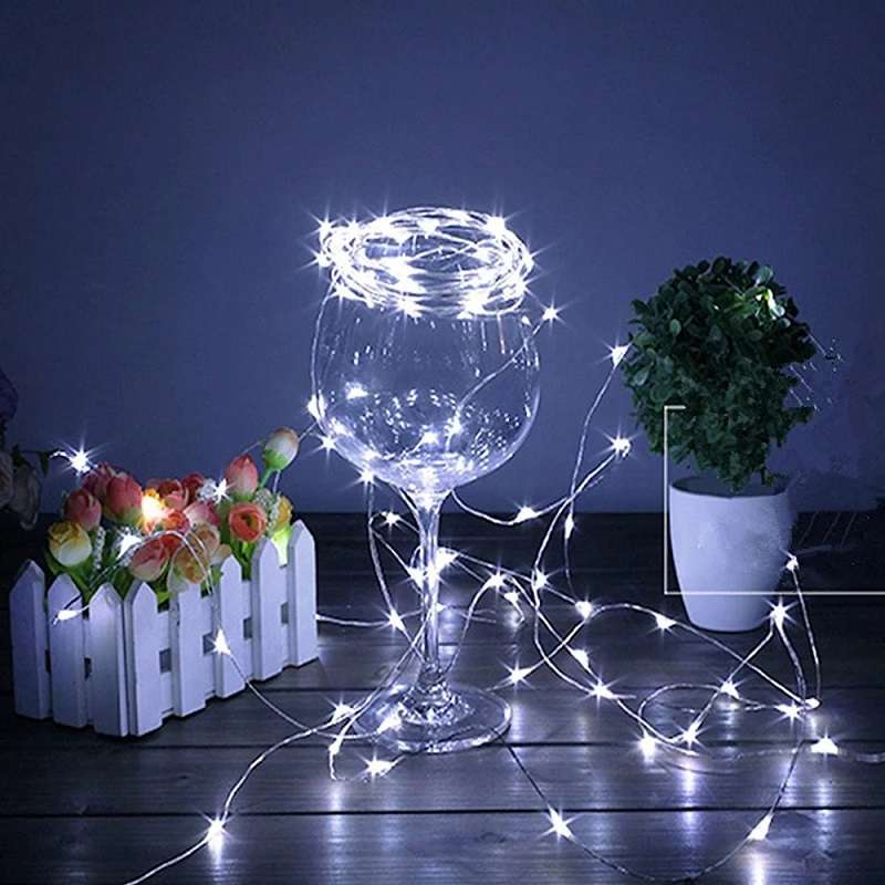 ZYF-93 Copper Wire  Battery Operated Fairy Light White 10M