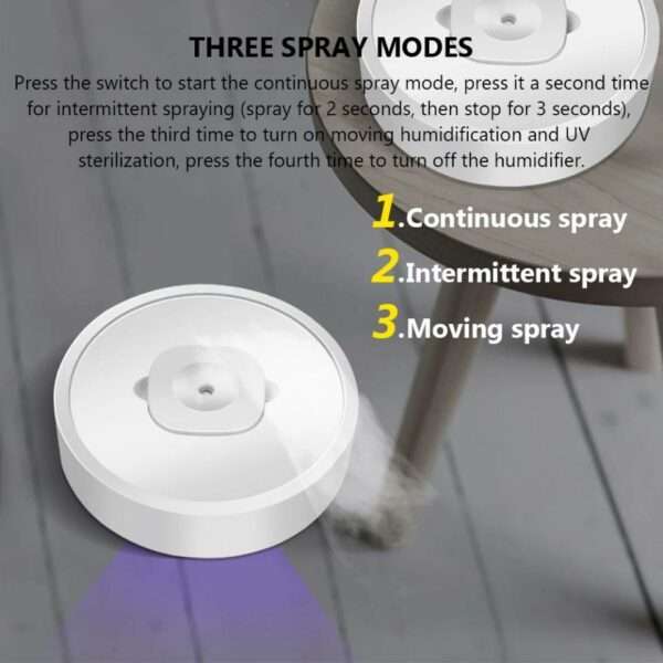 Rechargeable USB Portable Air Humidifier Moveable UV Sterilization Wireless For Home