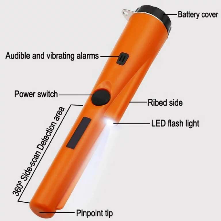 JG20375034 Metal Detector 360 Detection With Pin Pointing Tip