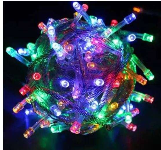ZYF-D80 20M RGB LED Inter-connecting Clear Cable String Fairy Light
