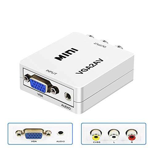 Treqa HDV-555 VGA To AV Converter Adapter