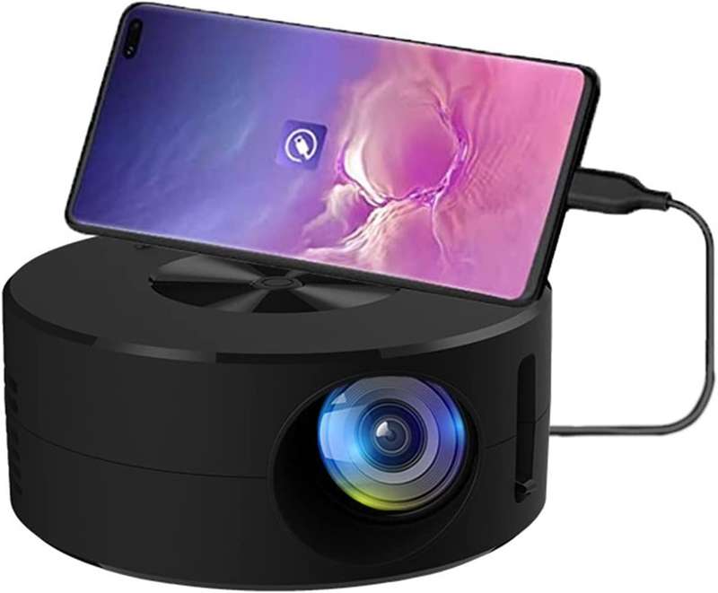 YT200 Mini LED Projector Wire Mirroring Function Loudspeaker Contrast-3000:1