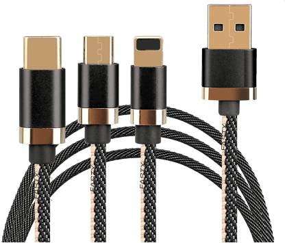 Treqa  CA-830  3 in 1 Cable 3.1A Type C, V8 And Lightning To USB
