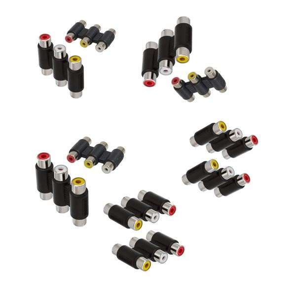 SE-L153 3 RCA Female TO 3RCA Female Adapter Pack Of 100
