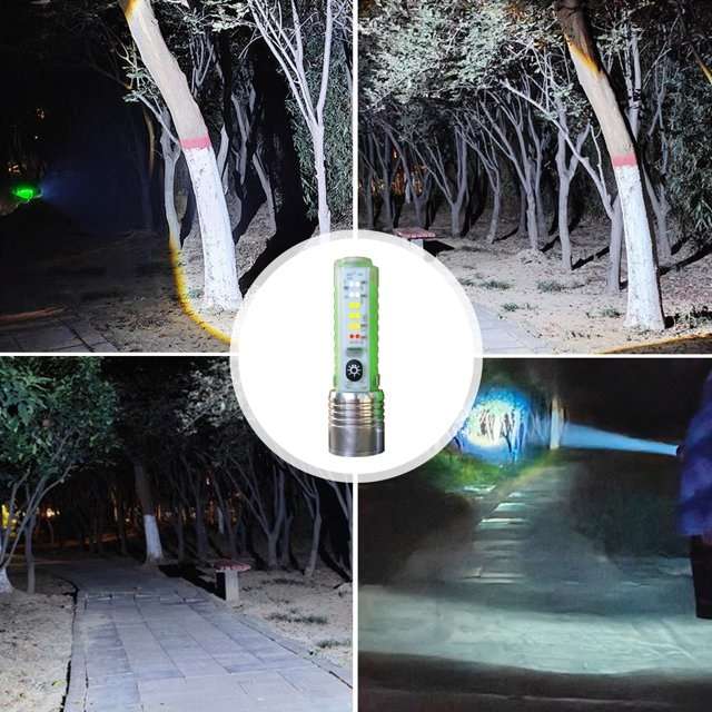 Aerbes AB-SD10 Magnetic Zoom Flashlight With UV Light 6800mah Battery