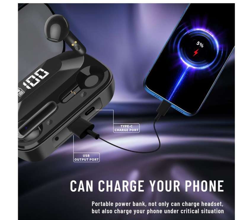 Aerbes AB-EJ05 Wireless Cuffie Bluetooth V5.3 Earphones 3D Touch