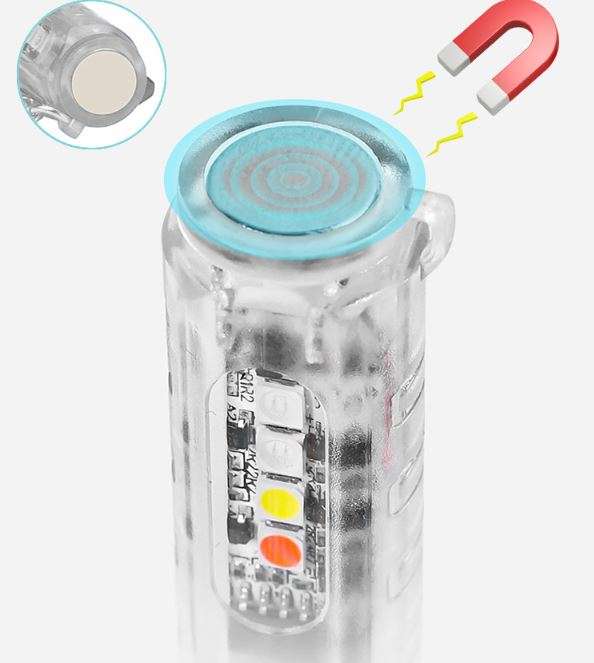 Aerbes AB-SD31 Mini Transparent Magnetic Flashlight Keychain