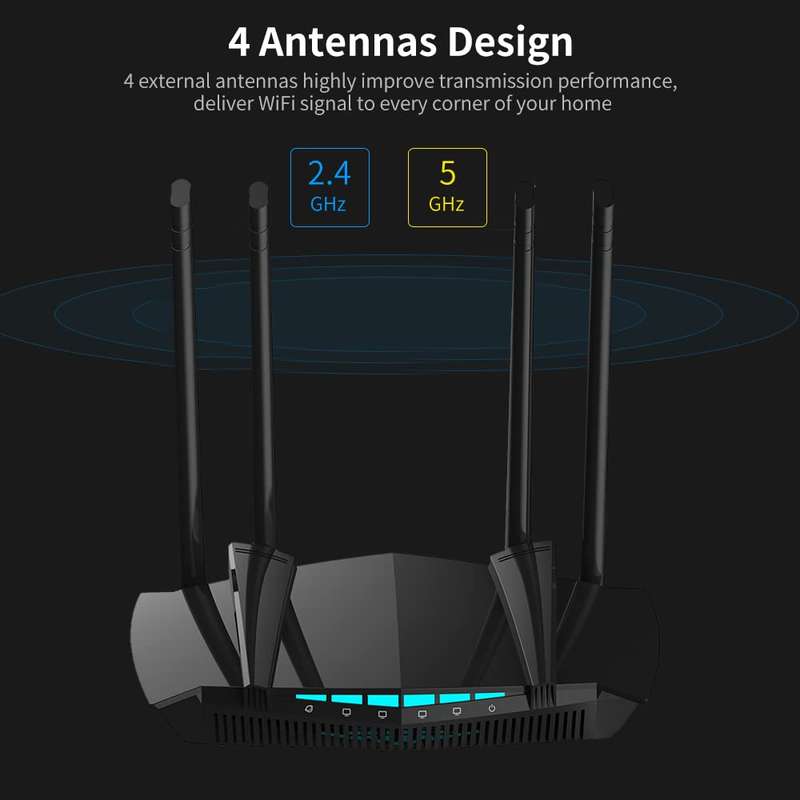 XF0786 LV-AC22Wireless1200mbps Wifi Gigabit Router With 4 Antennas