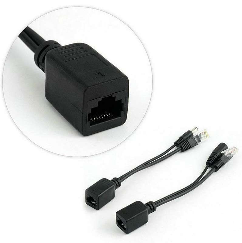 SE-L96 POE Cable Splitter + Injector Set Black