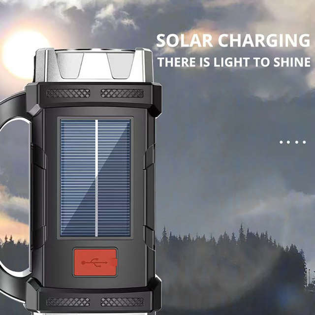 FA-HB2678-6 Hurry Bolt Solar Powered Searchlight XPE + 4LED + 2COB 25W