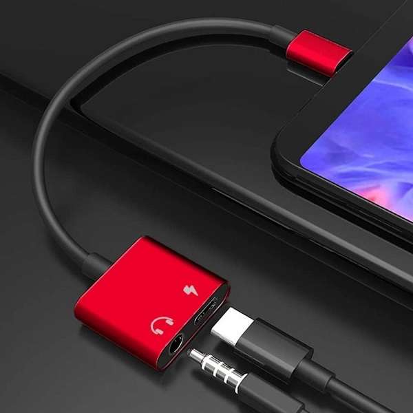 JH-020 Type C To 3.5mm + Type C Audio Adapter