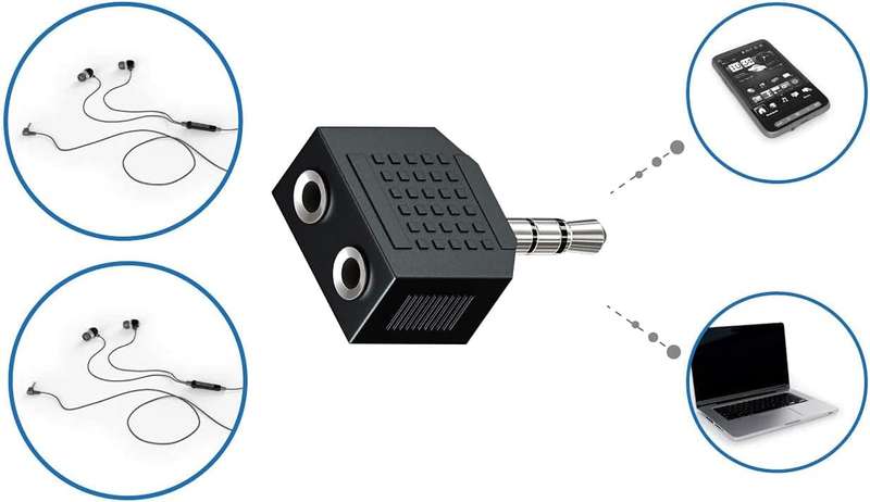 SE-L66 3.5mm Audio Conversion Head 1 Male to 2 Female