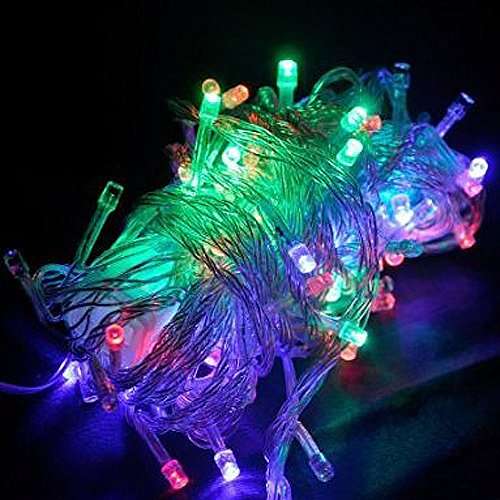 SE ZYF-D77 10M RGB LED Inter-Connecting Clear Cable Fairy Light