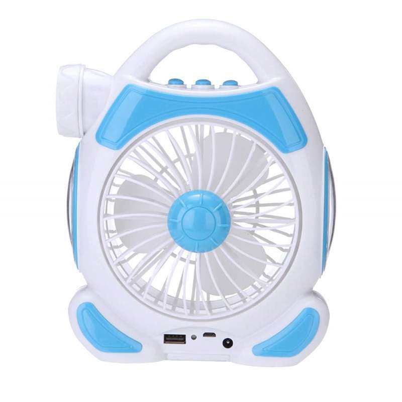 FA-1977 Rechargeable Desktop Fan With Light 2 x COB + 5W LED 2 In 1