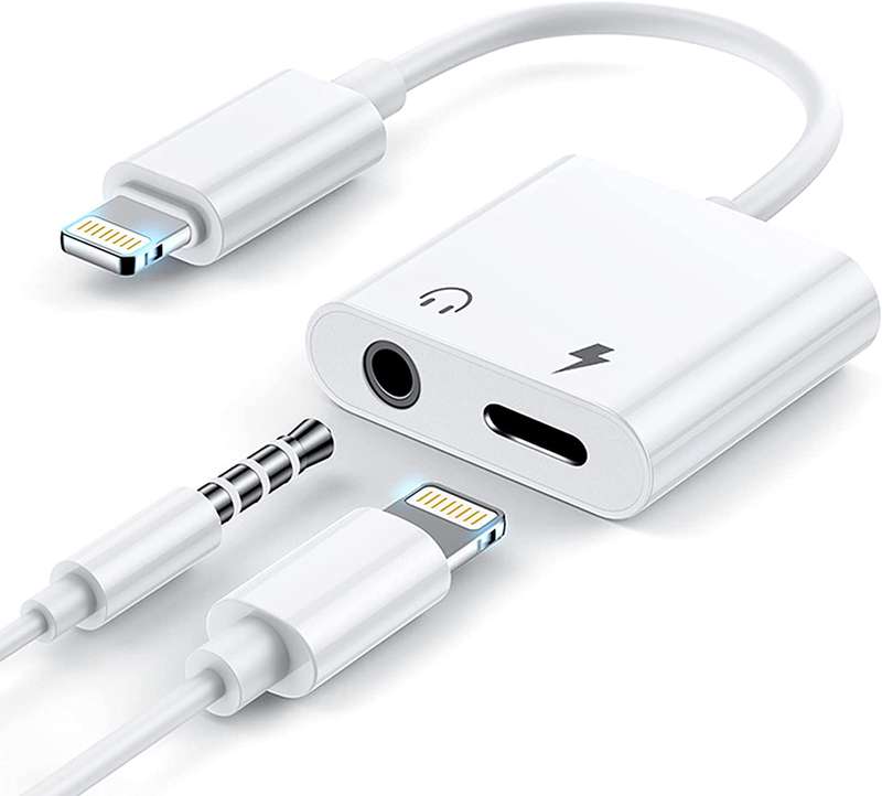 Aerbes AB-S664 2-in-1 ios to ios +3.5mm Adapter Cable