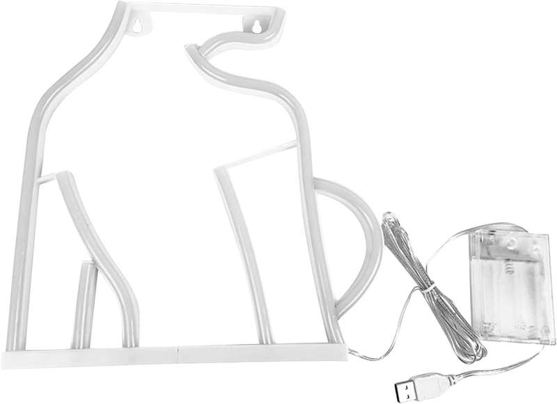 FA-A60 Ladys Back Silhouette Neon Sign Lamp USB And Battery Operated
