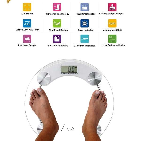 Aerbes AB-C14 Round Body Weight Scale