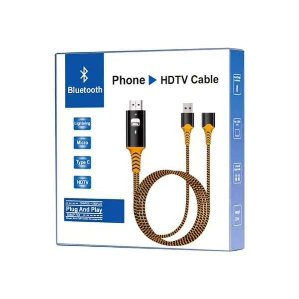 Bluetooth HDMI To Female  USB + Male USB  Cable