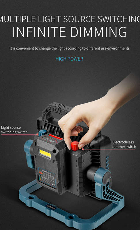 FA-W8101A Rechargeable COB Stepless Dimming Work Light With Removeable Battery Pack