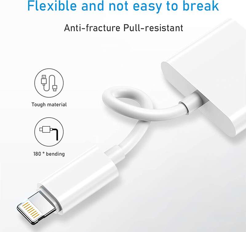 Aerbes AB-S664 2-in-1 ios to ios +3.5mm Adapter Cable