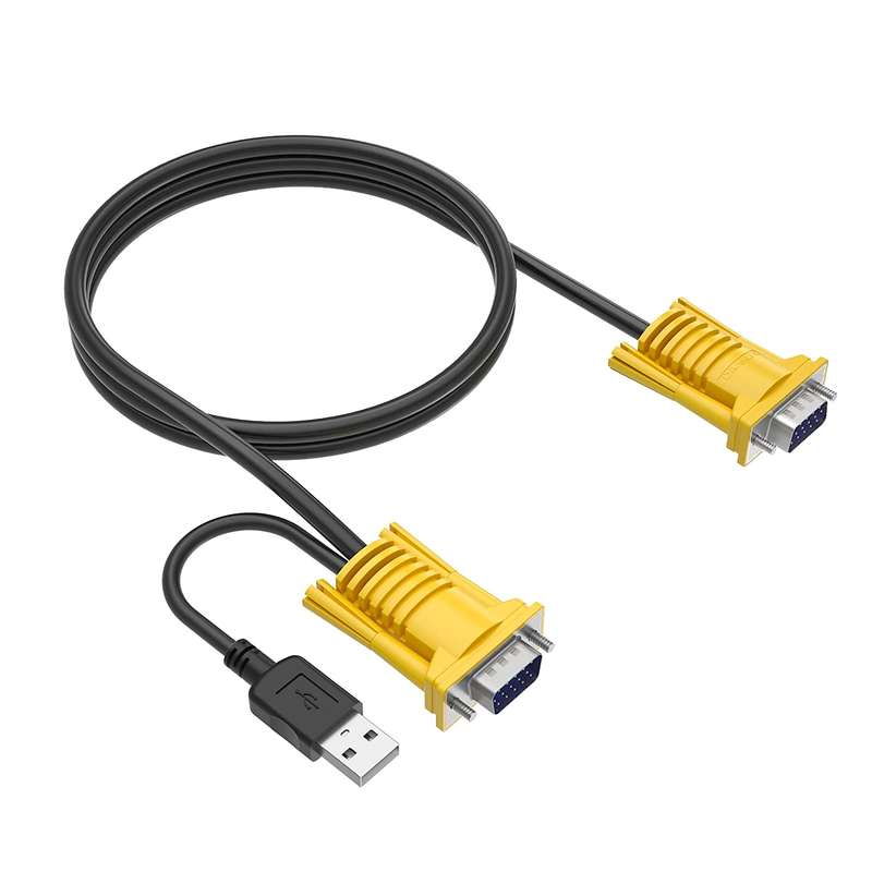 XF0178  2 In 1 USB VGA KVM Cable 1.2M