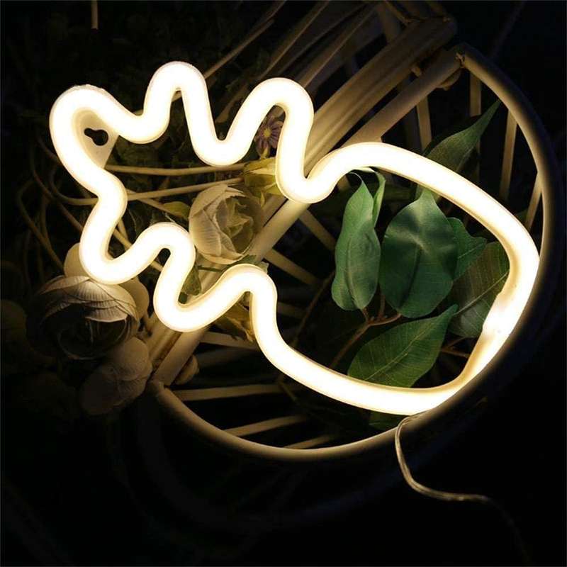 FA-A17 Pineapple Neon Sign Lamp USB Battery Operated