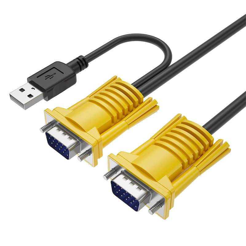 XF0178  2 In 1 USB VGA KVM Cable 1.2M