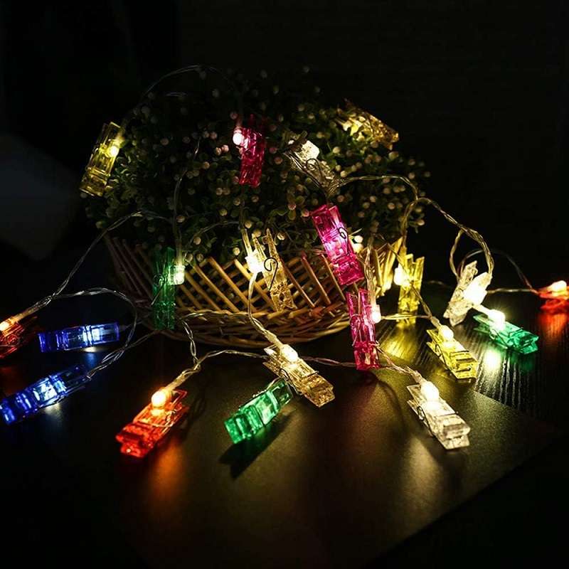 ZYF-38 Photo Clip Fairy String Light RGB With Tail Plug Extension 5M
