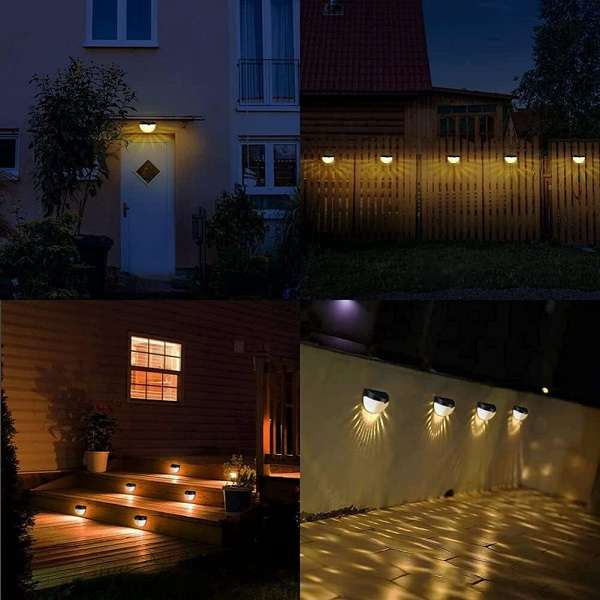 Aerbes AB-TY66 Solar Powered Semi-Circle Wall Lamp Pack Of 2 Warm White