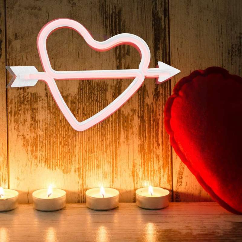FA-A29 Cupid Heart Neon Sign USB And Battery Operated
