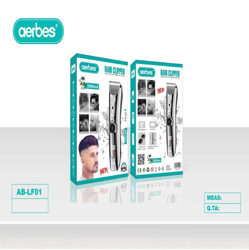 Aerbes AB-LF01 Electric Rechargeable Barber Clippers 2000mah Battery
