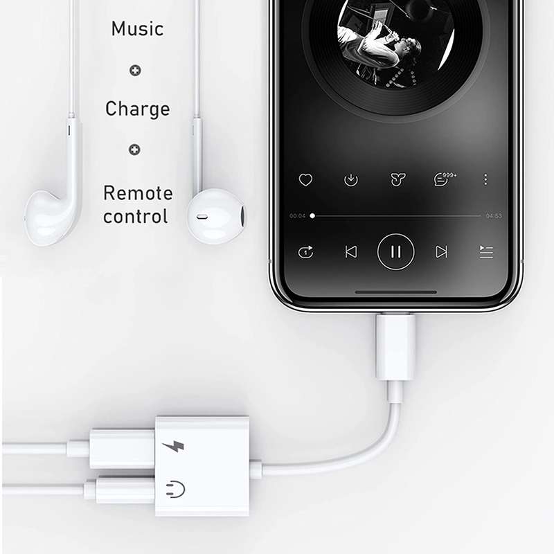 Aerbes AB-S664 2-in-1 ios to ios +3.5mm Adapter Cable