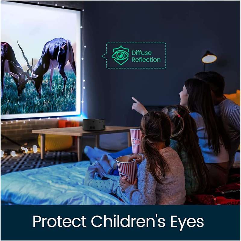 YT200 Mini LED Projector Wire Mirroring Function Loudspeaker Contrast-3000:1