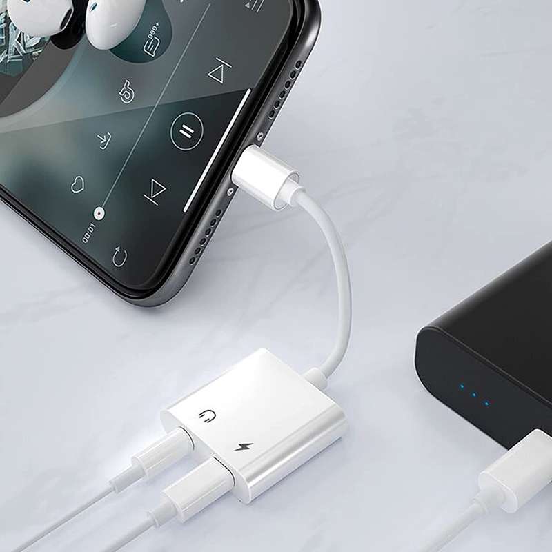 Aerbes AB-S664 2-in-1 ios to ios +3.5mm Adapter Cable