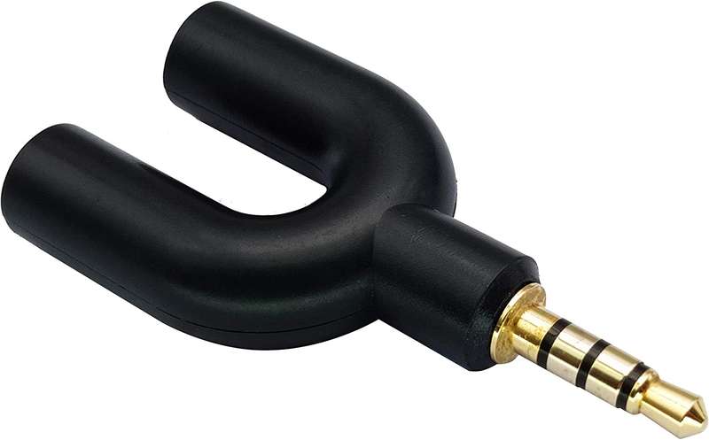 JHL JH-222 Earphone Splitter 3,5mm 1 Male To 2 Female U Shape Stereo 2 Way Converter