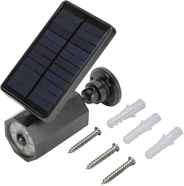 Aerbes AB-TY50 LED Solar Powered Wall Motion Sensor Light Dummy Camera 20W