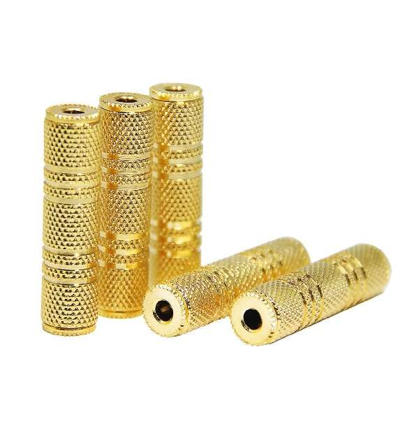 SE-L132 Aux Coupler, 3.5mm Female to Female Adapter Stereo Connector Pack of 100