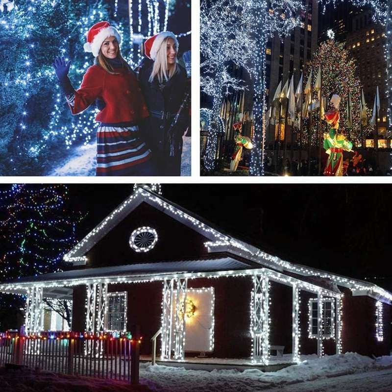 ZYF-D87 LED 20M White Inter-Connecting Black Cable Fairy Light