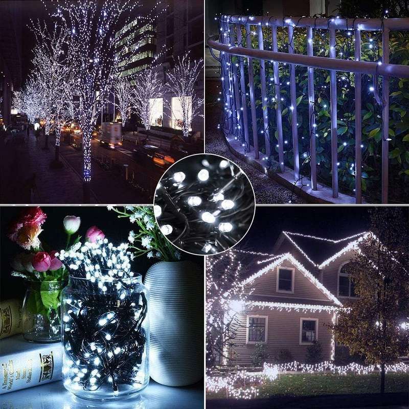 ZYF-D87 LED 20M White Inter-Connecting Black Cable Fairy Light