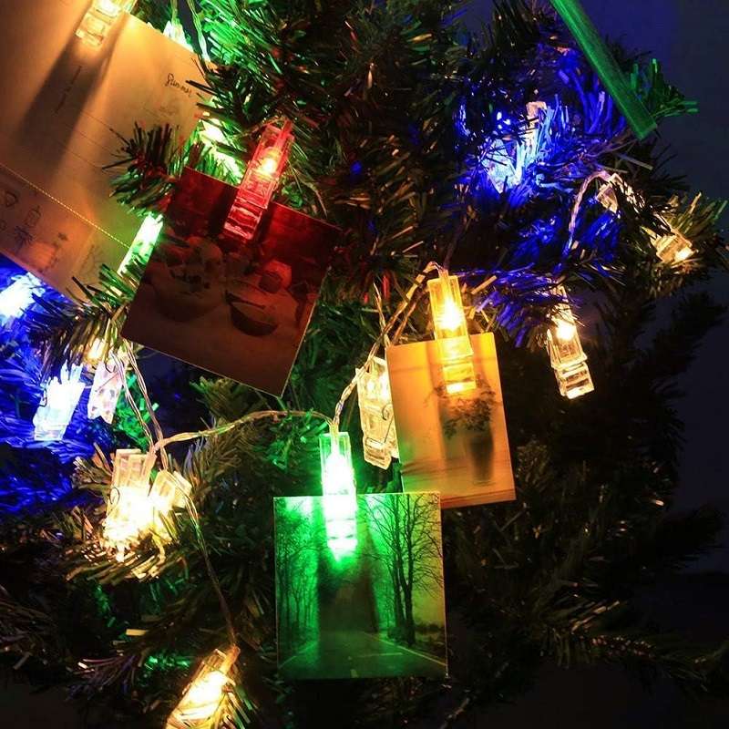 ZYF-38 Photo Clip Fairy String Light RGB With Tail Plug Extension 5M