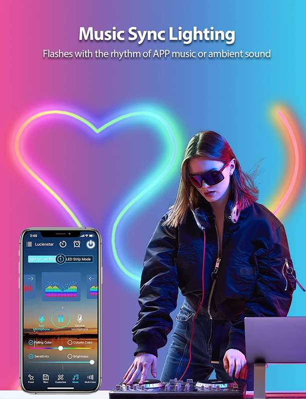 Aerbes AB-Z1087 5M IOS,Switch,Android,PS3/PS4/PC &TV LED RGB Strip Light