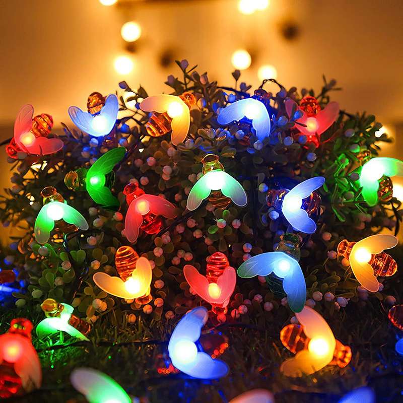 FA-LC47C Solar Powered LED Bees Fairy Light 5M RGB