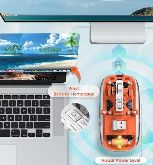 Aerbes AB-DN26 Transparent Wireless Rechargeable Mouse