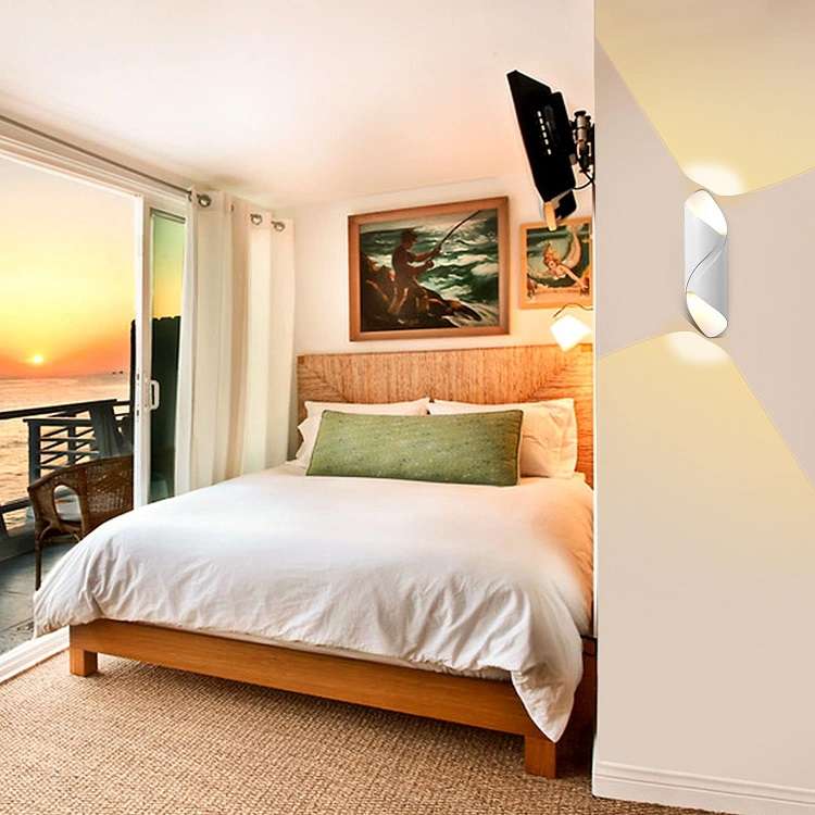 Aluminum Alloy 10W COB White+ Warm White Wall Light