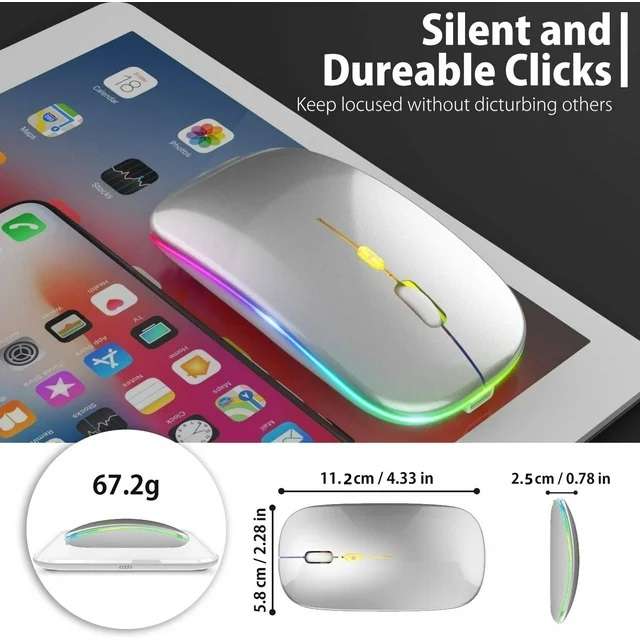 SE-M16 Rechargeable LED 2.4Ghz+5.0 Bluetooth Dual Mode Mouse