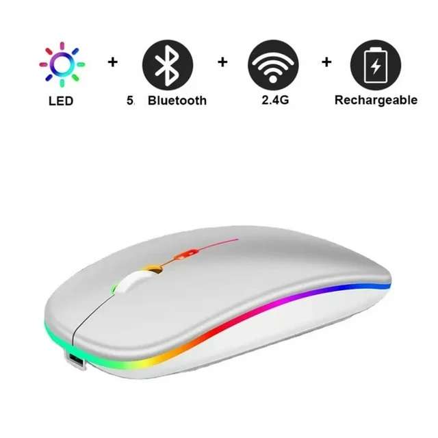 SE-M16 Rechargeable LED 2.4Ghz+5.0 Bluetooth Dual Mode Mouse