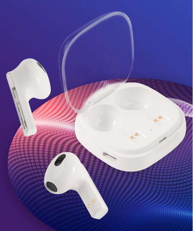 AS-50274 TWS Wireless Bluetooth Clear Headphones With Charging Case