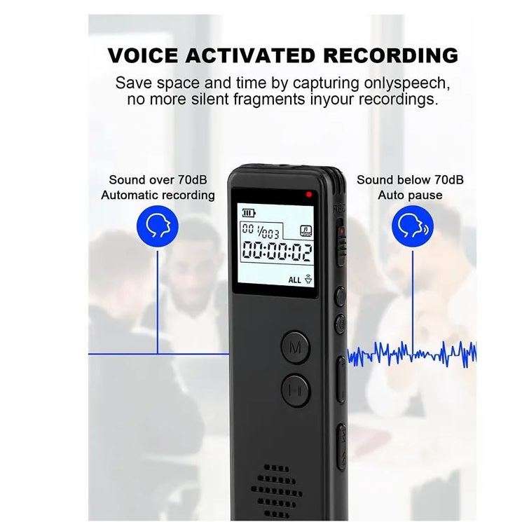 JG20375032 Digital Voice Recorder One Button Recording + Voice Activation