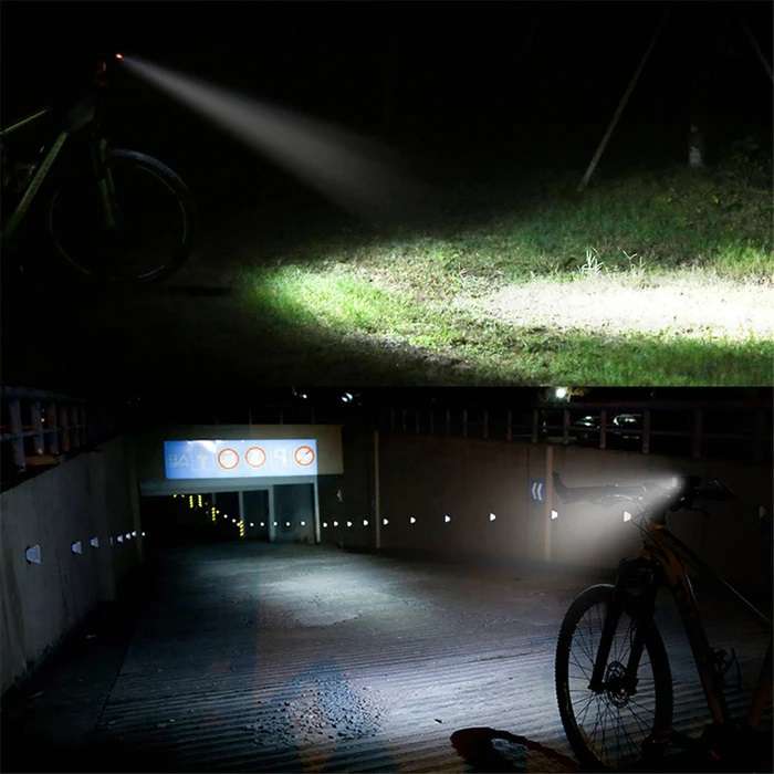 Aerbes AB-ZX06-1 Dual Light Source Wireless Code Meter Bicycle Front Light