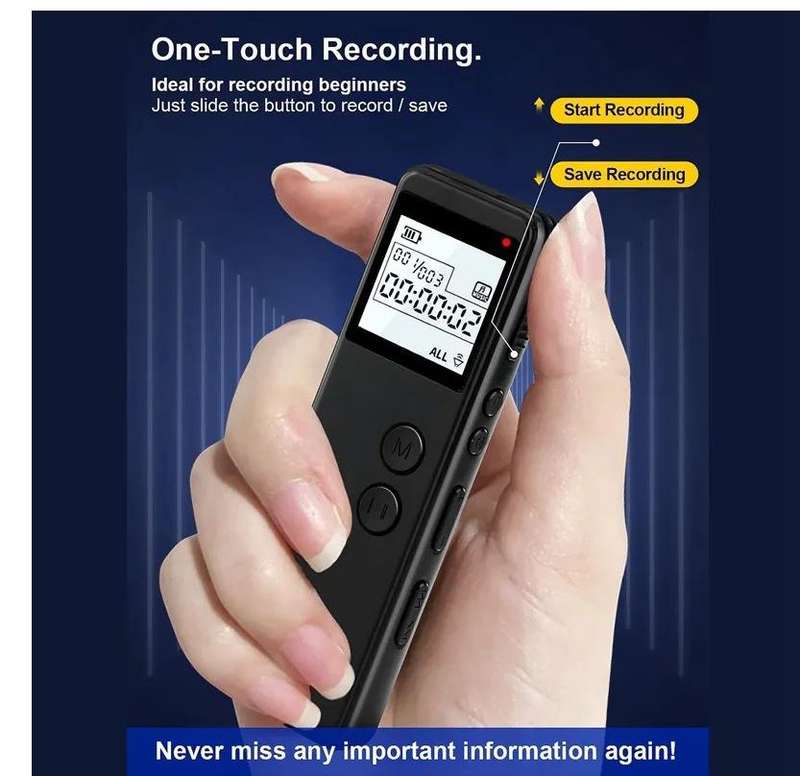JG20375032 Digital Voice Recorder One Button Recording + Voice Activation
